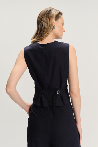 Klasyczna kamizelka garniturowa ciemny granat