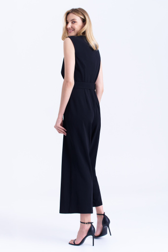 Czarny elegancki kombinezon