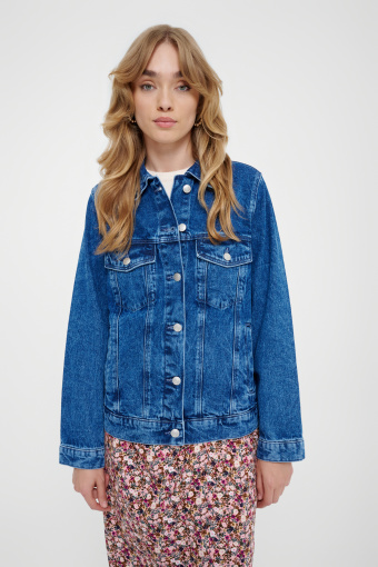 Kurtka oversize z ciemnego denimu