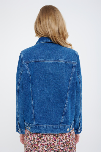 Kurtka oversize z ciemnego denimu