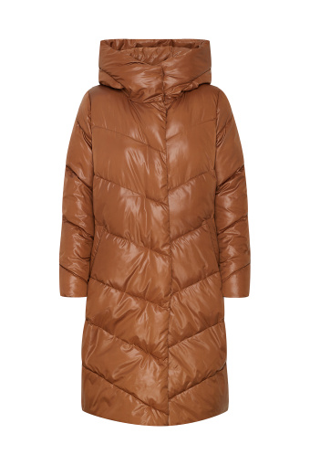 Pikowana kurtka w kolorze karmelu