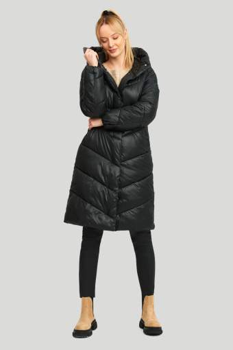 Kurtka pikowana z kapturem