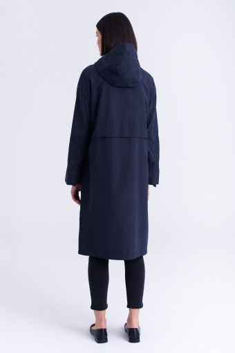 Długa granatowa parka