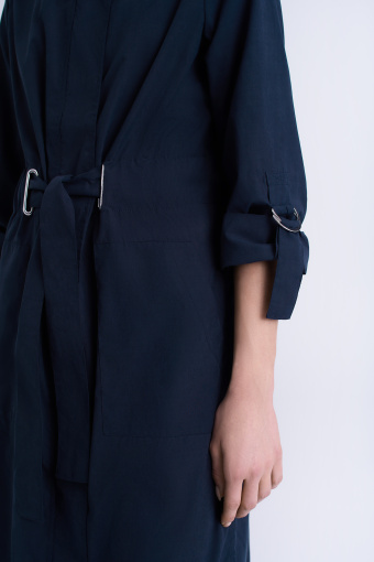 Długa granatowa parka