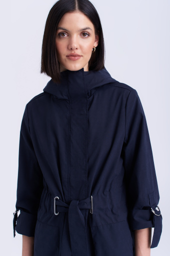 Długa granatowa parka