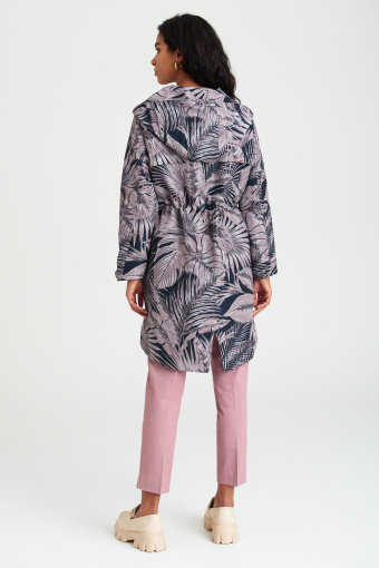 Kurtka parka z tropikalnym nadrukiem