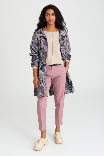 Kurtka parka z tropikalnym nadrukiem