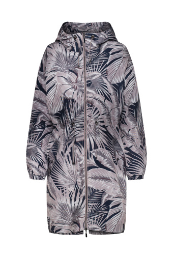 Kurtka parka z tropikalnym nadrukiem