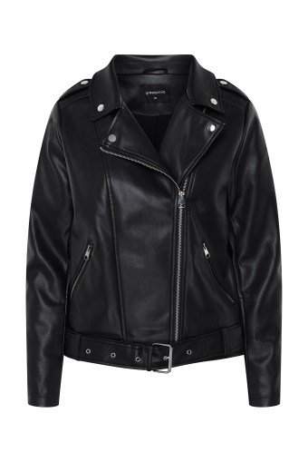 Czarna ramoneska oversize