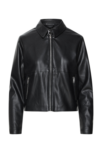 Czarna kurtka z eko skóry