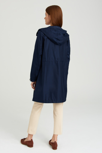 Granatowa kurtka parka z kapturem
