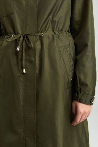 Luźna kurtka typu parka, kolor khaki