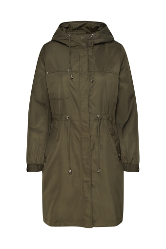 Luźna kurtka typu parka, kolor khaki
