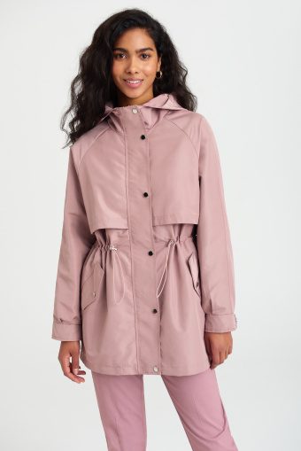Kurtka przeciwdeszczowa, jasny róż