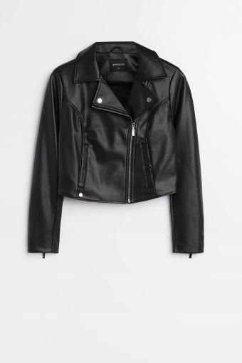 Kurtka typu biker, czarna