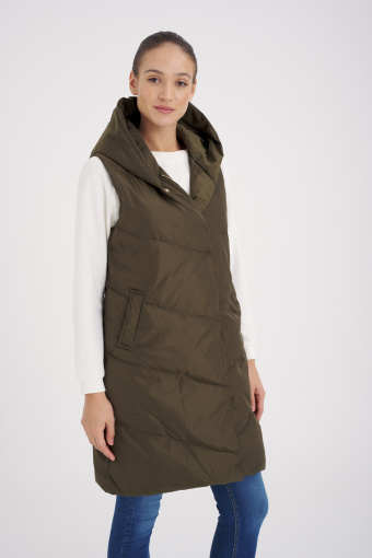 Kamizelka pikowana, oliwkowa zieleń