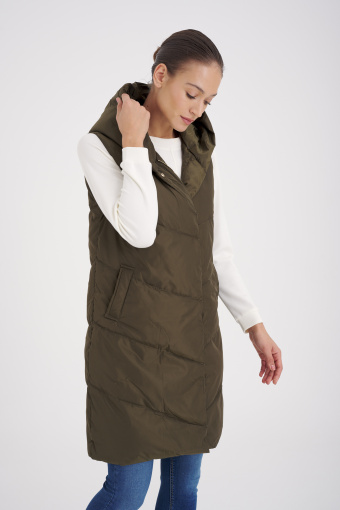 Kamizelka pikowana, oliwkowa zieleń