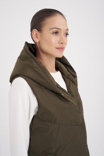 Kamizelka pikowana, oliwkowa zieleń