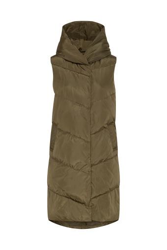 Kamizelka pikowana, oliwkowa zieleń