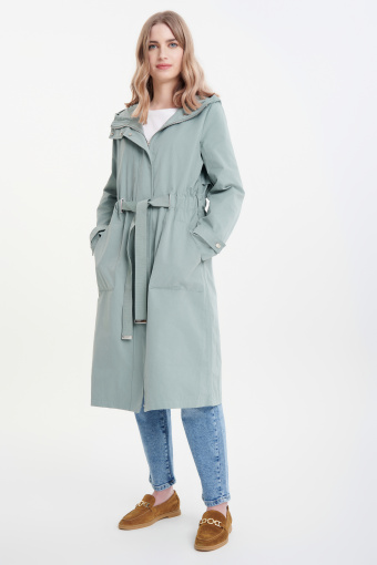 Szaro-zielona kurtka oversize