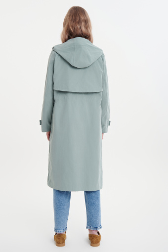 Szaro-zielona kurtka oversize