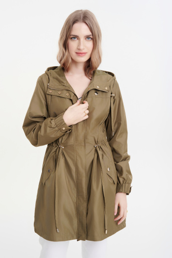 Kurtka z kapturem kolor khaki Kurtka z kapturem kolor khaki