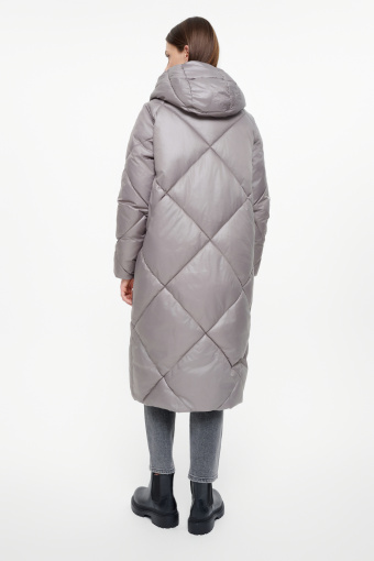 Casualowa szara kurtka z kapturem Casualowa szara kurtka z kapturem