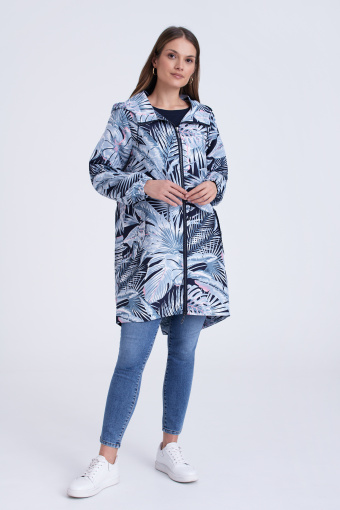 Parka w tropikalny nadruk