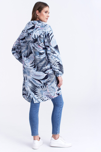 Parka w tropikalny nadruk