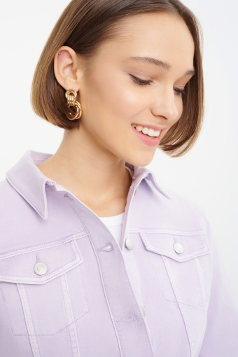 Kurtka jeansowa w kolorze lawendy