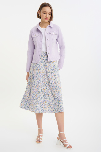 Kurtka jeansowa w kolorze lawendy