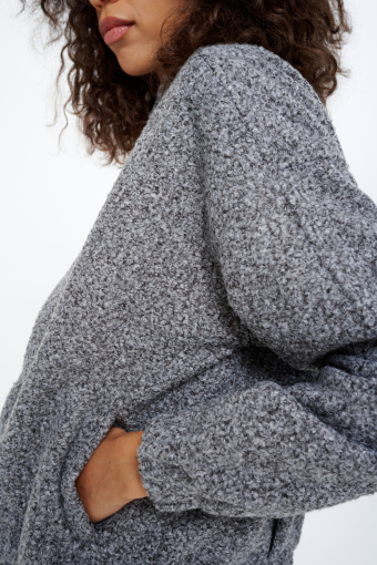 Szara casualowa kurtka bomber