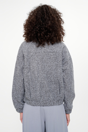 Szara casualowa kurtka bomber