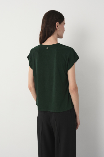 Luźny top z nadrukiem paisley