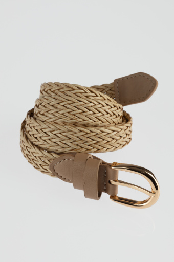 Pasek w beżowym kolorze pleciony Pasek w beżowym kolorze pleciony