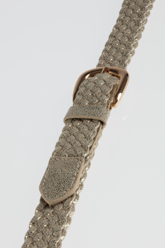 Pleciony jasnobeżowy pasek