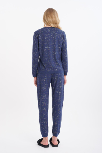 Piżama z połyskującym nadrukiem