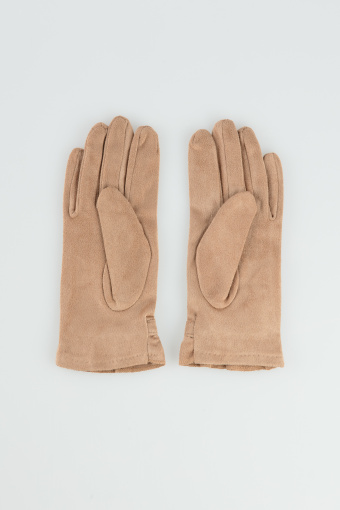 Stylowe rękawiczki w beżowym kolorze