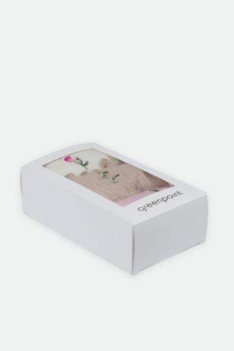 Skarpetki z haftem 3-pak