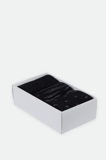 Skarpetki z metaliczną nitką, 3-pak