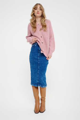 Spódnica midi jeans ciemny granat Spódnica midi jeans ciemny granat