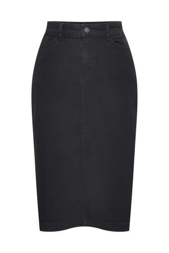 Czarna, jeans'owa spódnica