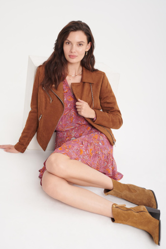 Spódnica mini z nadrukiem typu paisley