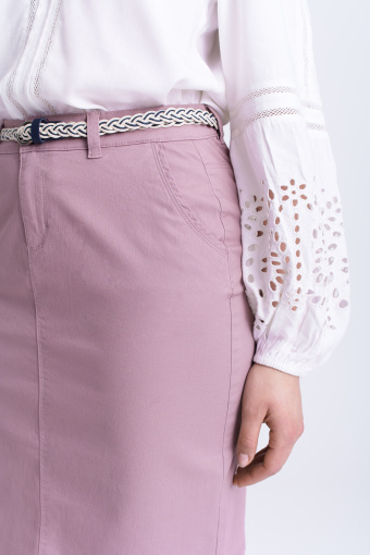 Stylowa spódnica w kolorze brudnego różu