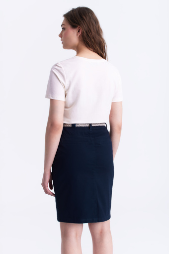 Spódnica w granatowym kolorze, pasek w zestawie Spódnica w granatowym kolorze, pasek w zestawie