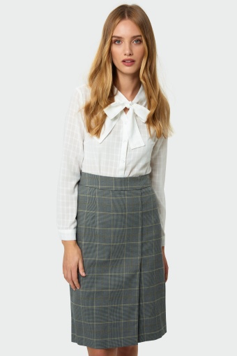 Ołówkowa spódnica w kratę