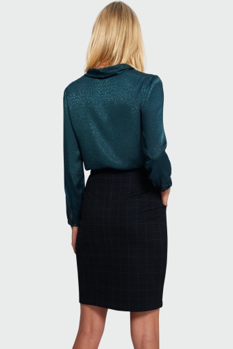 Spódnica z zakładkami w kratę