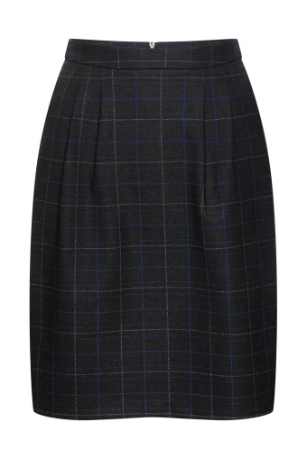 Spódnica z zakładkami w kratę