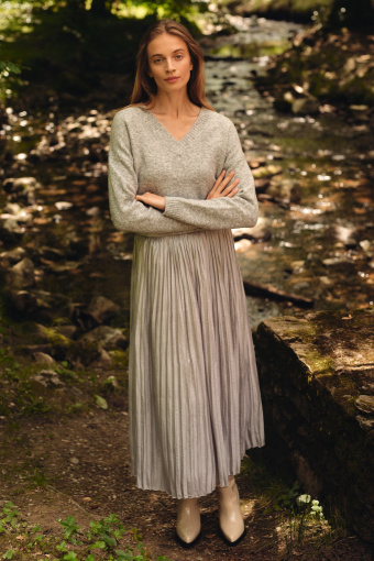 Plisowana spódnica midi