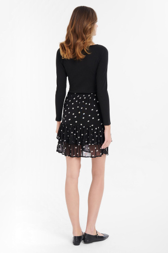 Spódnica mini w drobne groszki